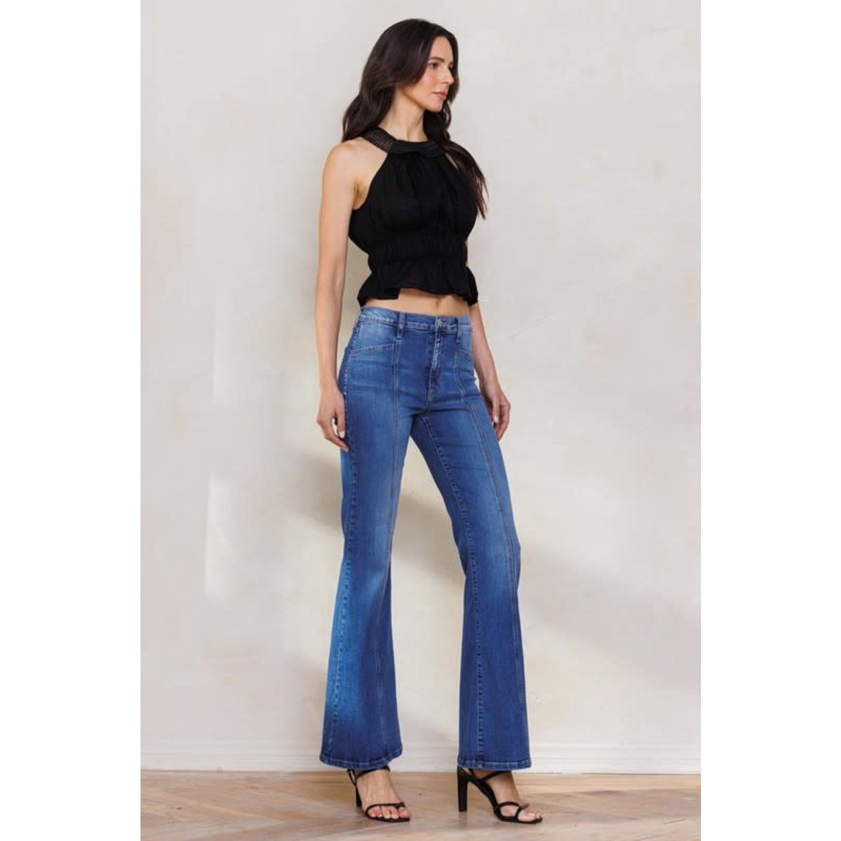 Mara Center Seam Flare Jeans - Cleo + Kin