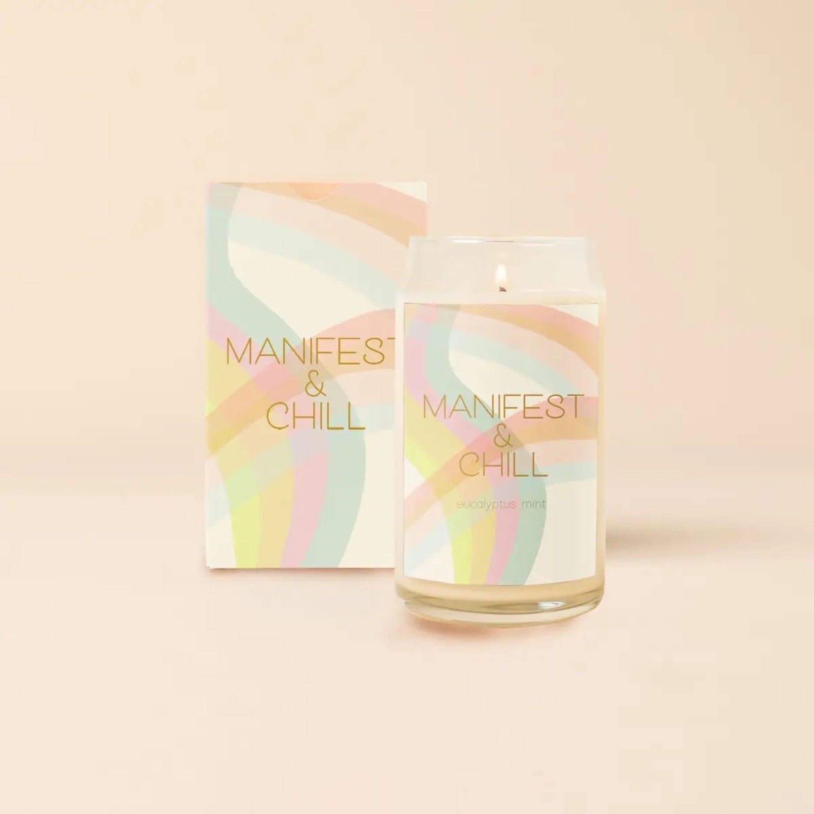 Talking Out of Turn Glass Can Candle - Manifest + Chill