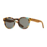 Blue Planet Eco-Eyewear Ledger Polarized Sunglasses - Honey Tortoise  + Walnut Wood