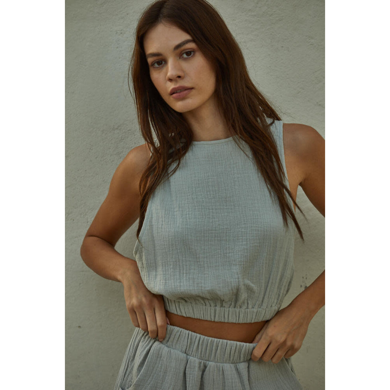 Cindy Cross Back Crop Top