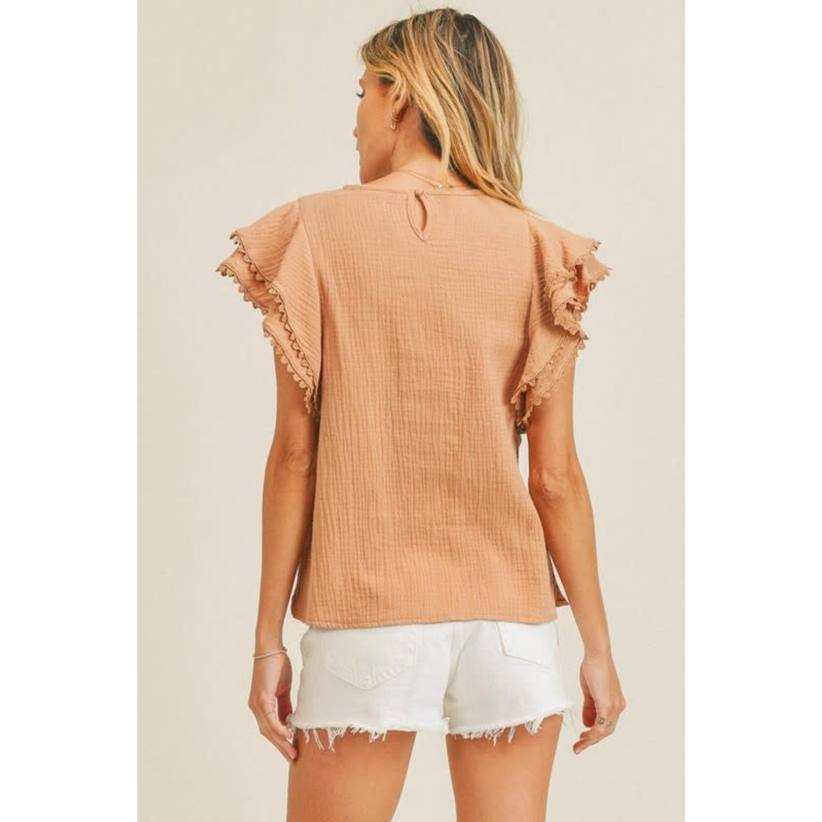 Hem + Thread Vanessa Flutter Sleeve Top