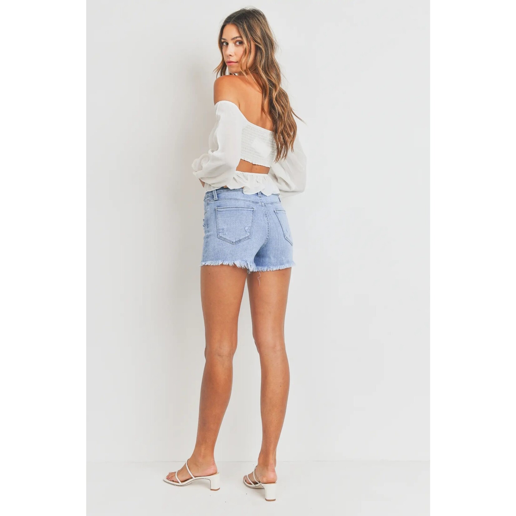 Just USA Carrie High-Rise Button Fly Shorts