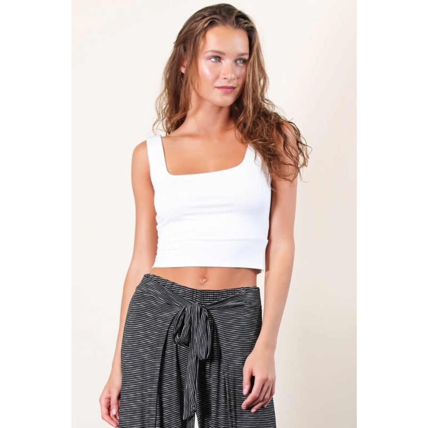 Final Touch Ellie Square Neck Cropped Tank