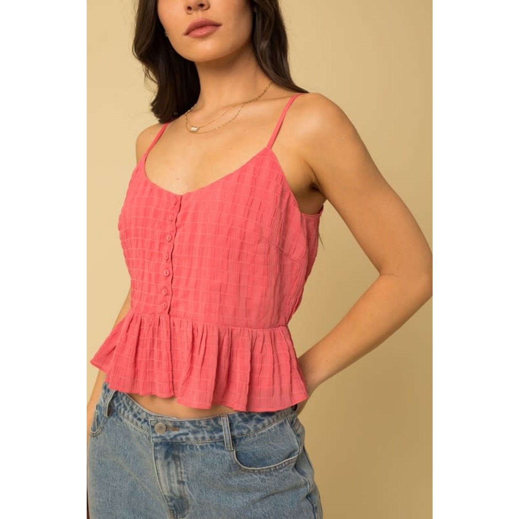 Gilli Hazel Button Front Cami Top