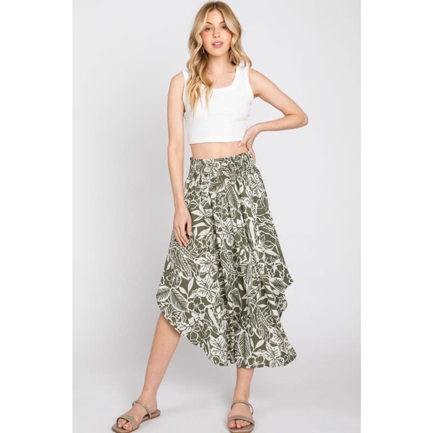 Final Touch Sonia Printed Smocked Skirt