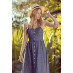 Promesa Calla Denim Tie Back Dress