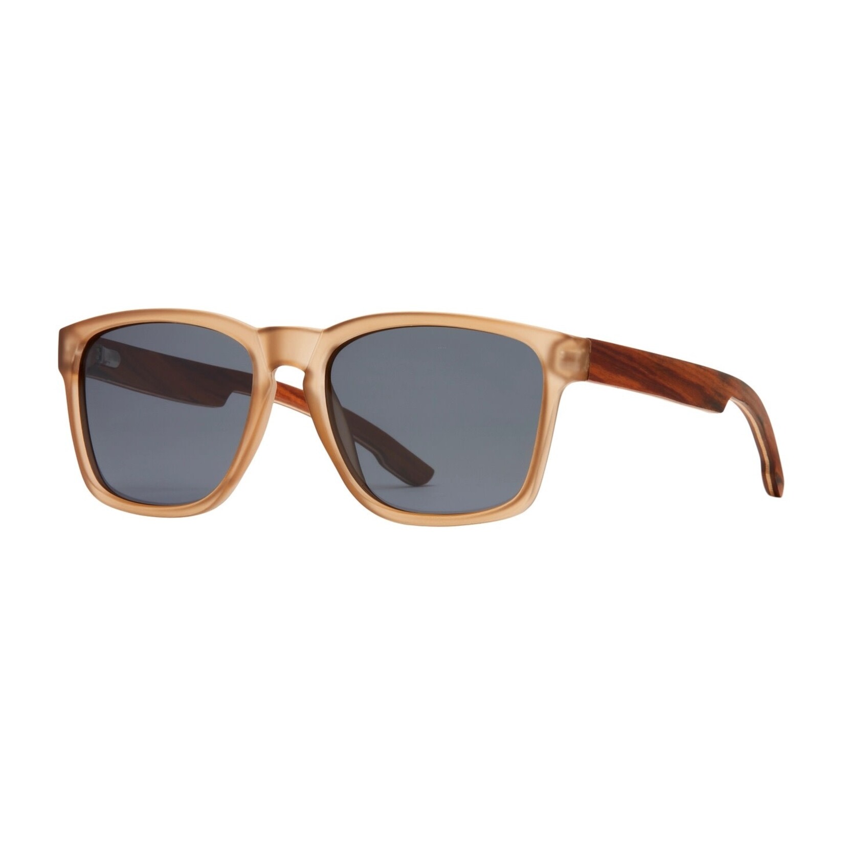 Blue Planet Eco-Eyewear Chandler Polarized Sunglasses - Frost Brown + Zebra Wood