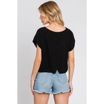 Final Touch Corrine Washed Linen Crop Top