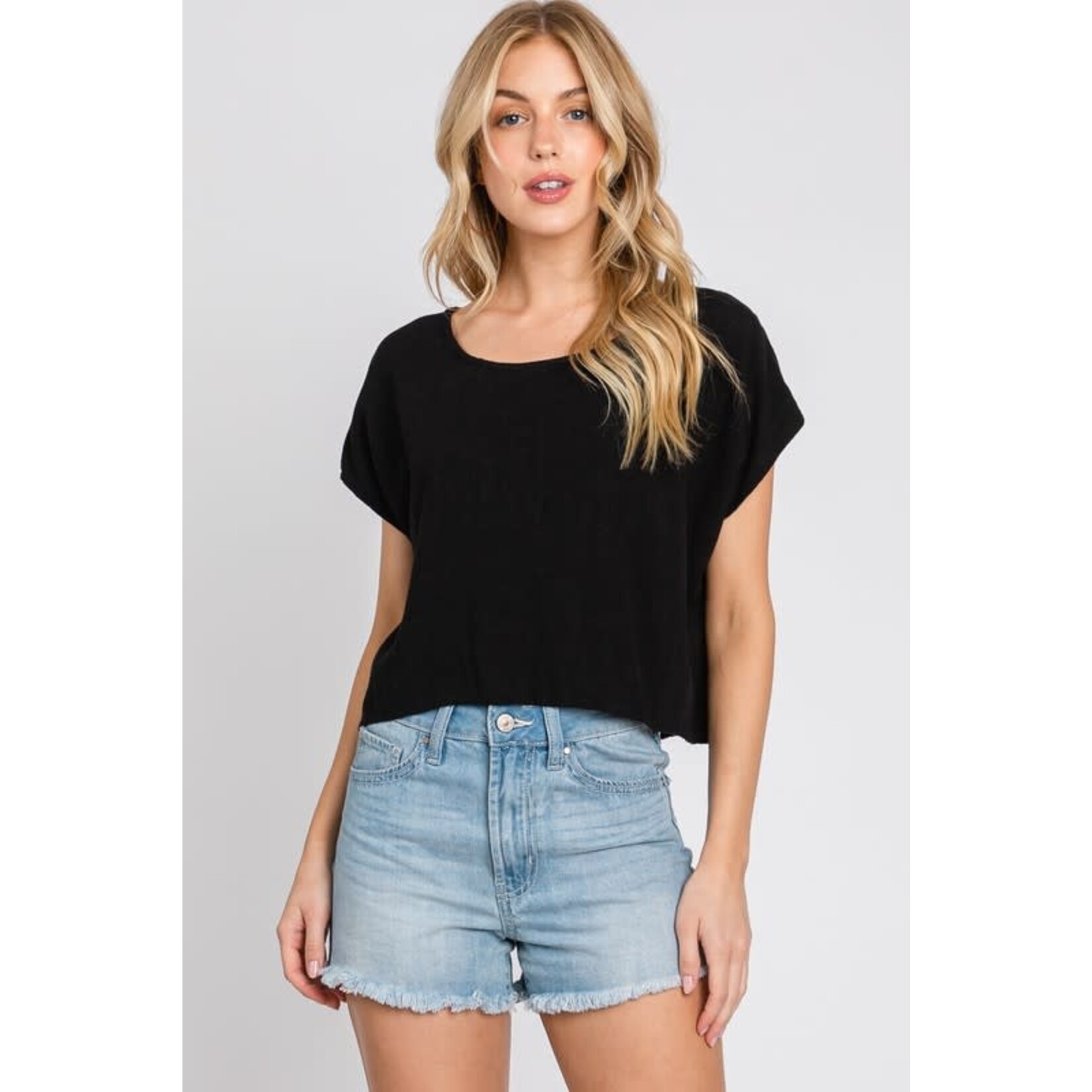 Final Touch Corrine Washed Linen Crop Top