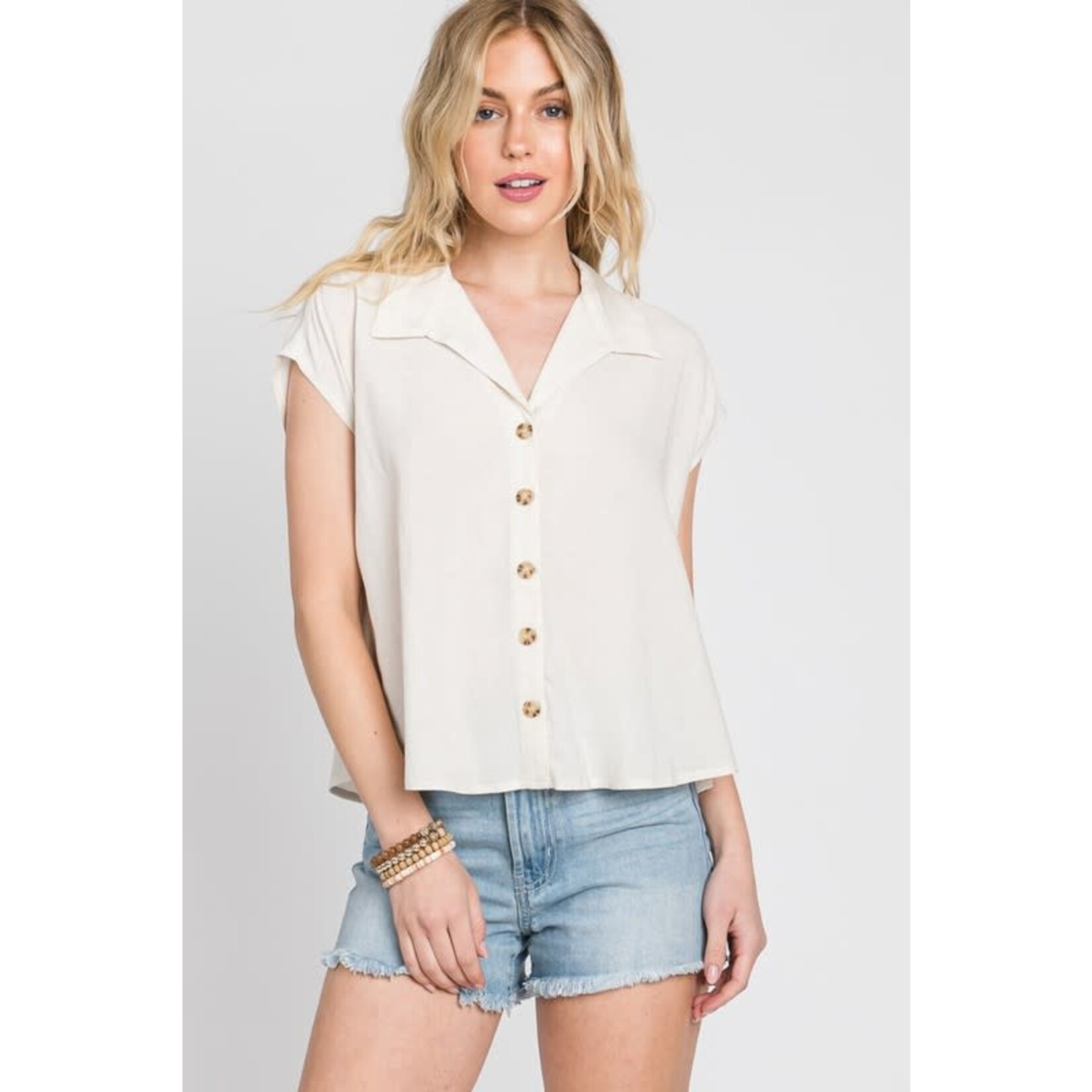 Final Touch Melissa Collared Button Down Top