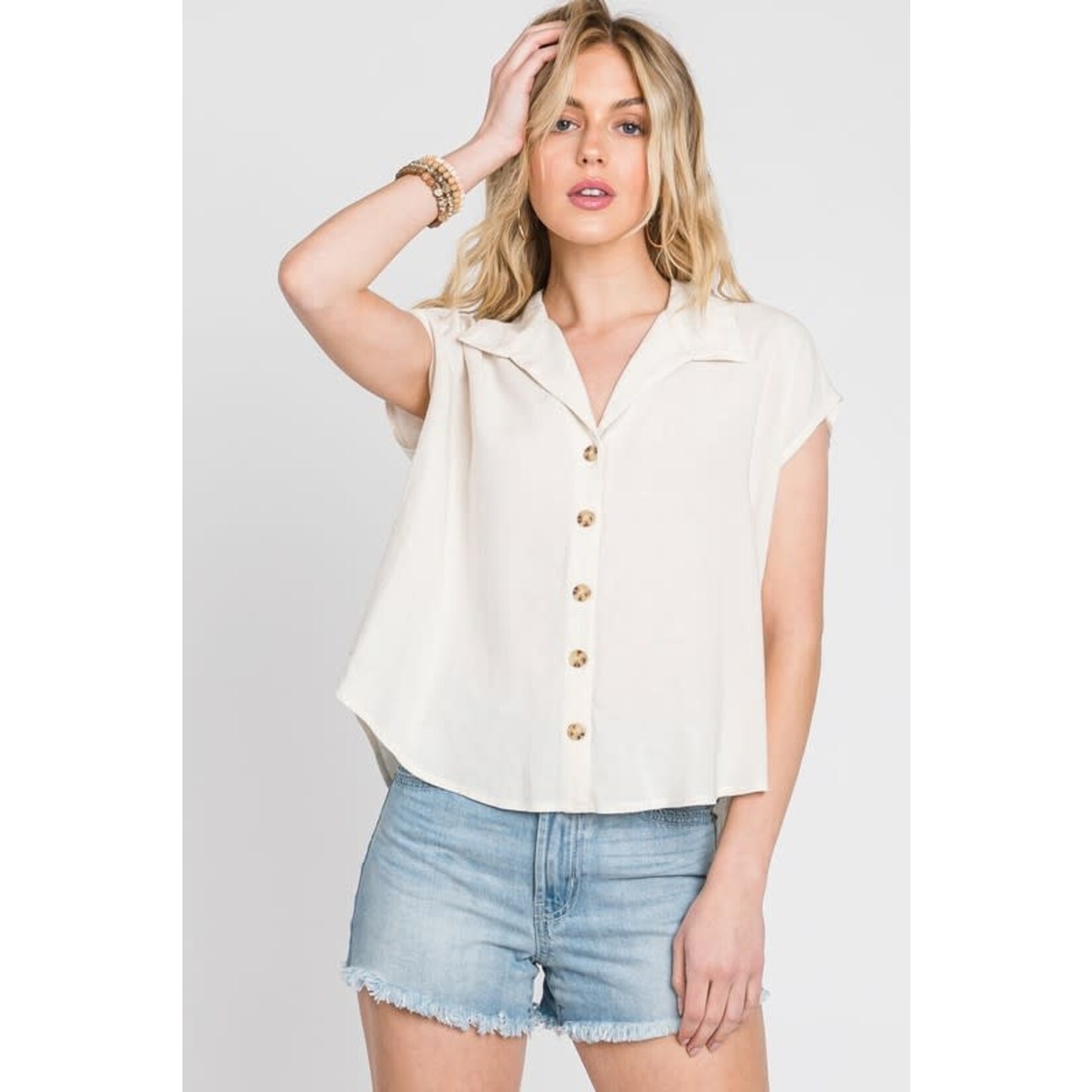 Final Touch Melissa Collared Button Down Top