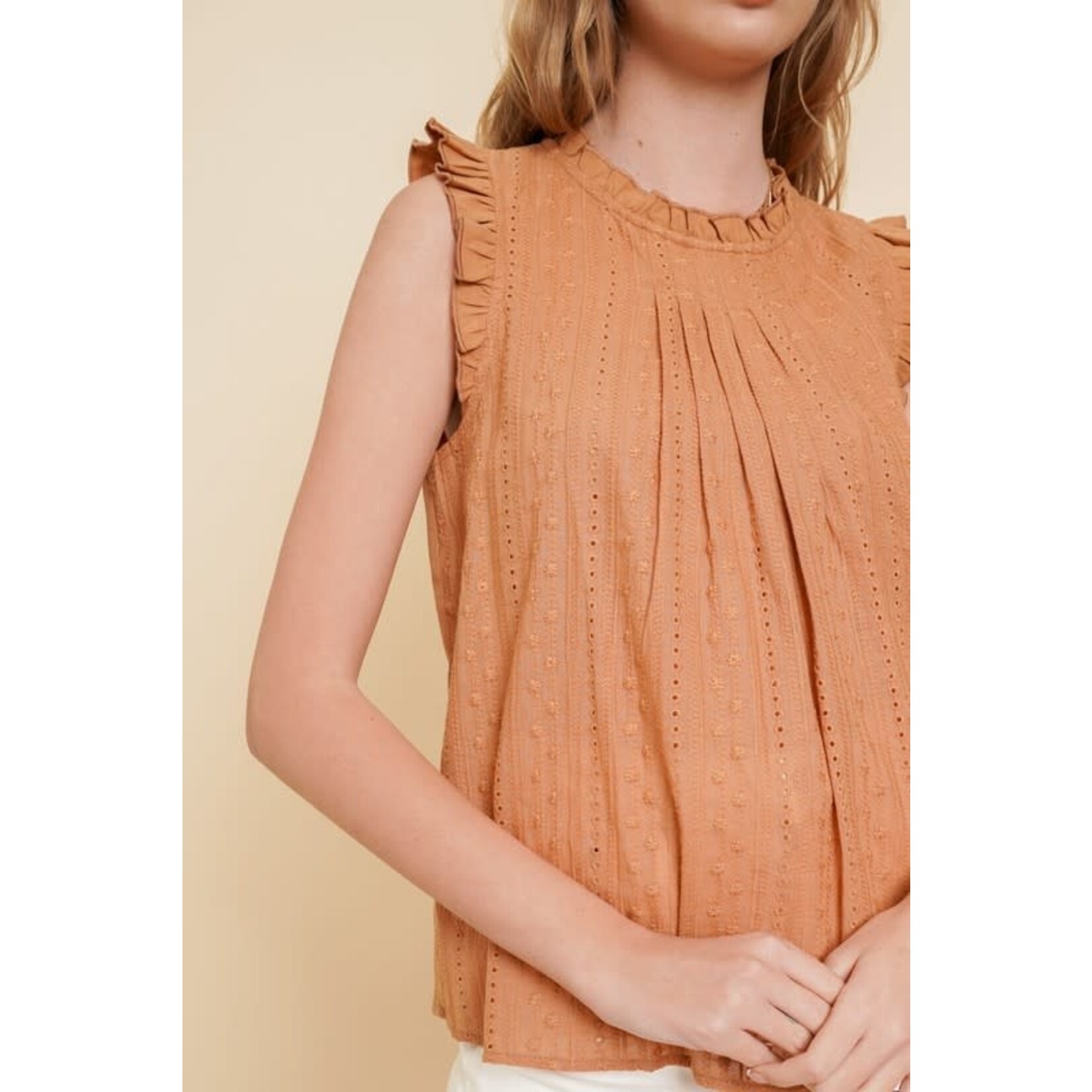 Hem + Thread Felicity Pintuck Eyelet Blouse