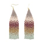 Altiplano Ombre Beaded Fringe Earrings