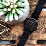 Go Wood Black Sandalwood Watch With Portuguese Cork Wristband
