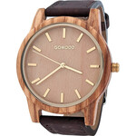 Go Wood Olive Wood Watch With Portuguese Brown Cork Wristband