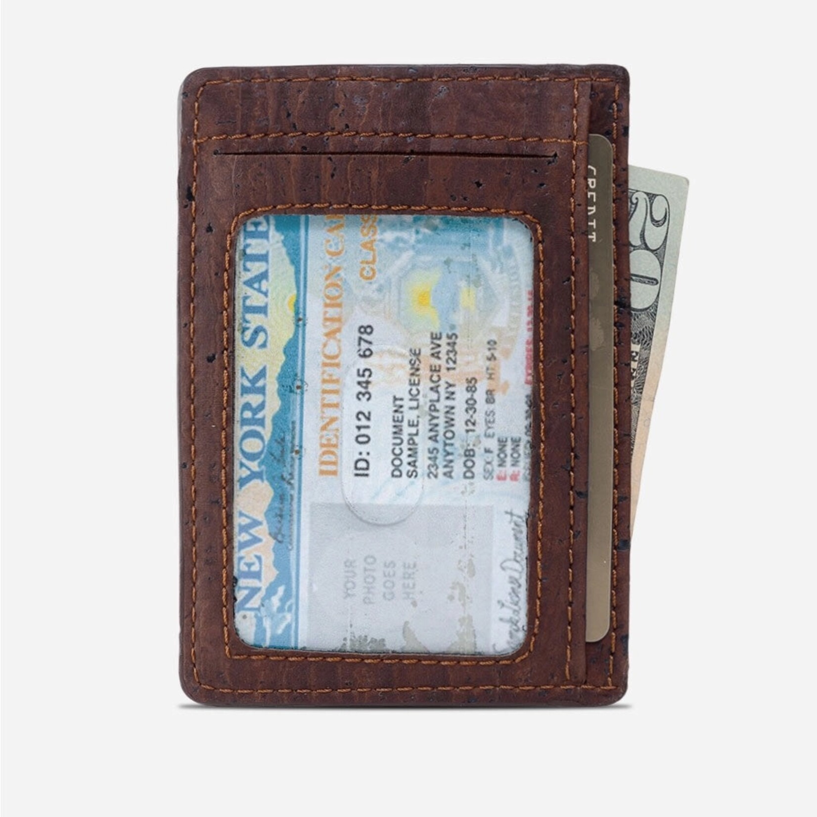 Corkor Airtag Wallet Cards Holder - Brown
