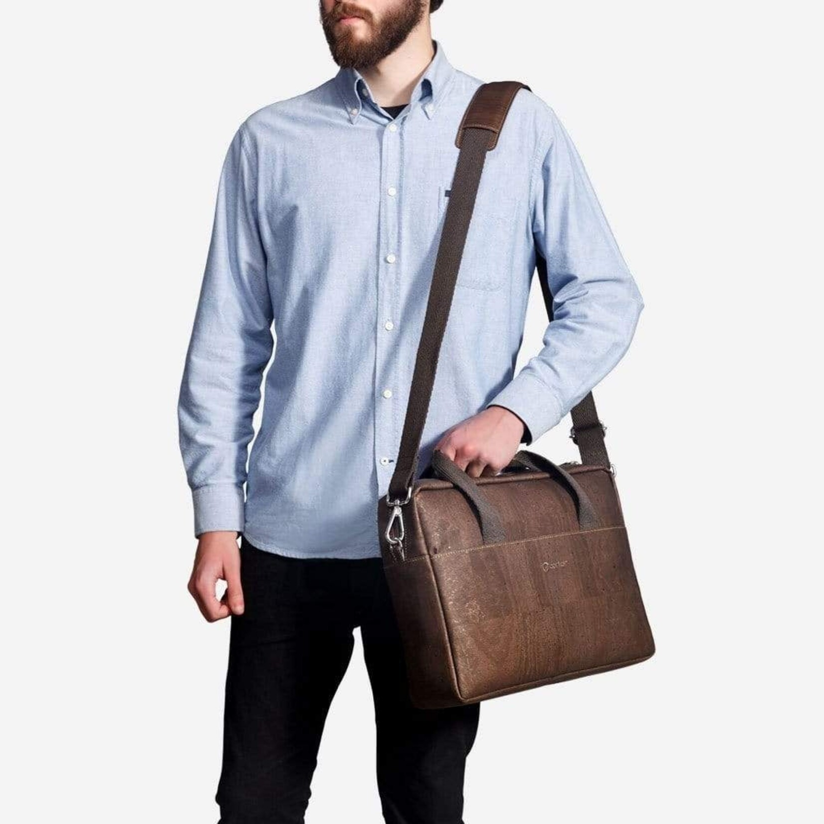 Corkor Cork Briefcase - Brown