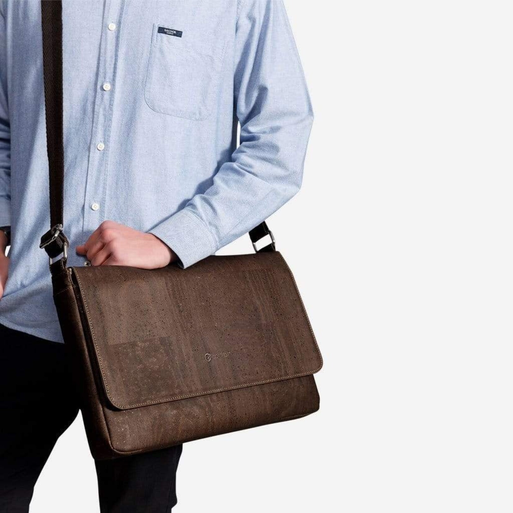 Corkor Cork Messenger Bag - Brown