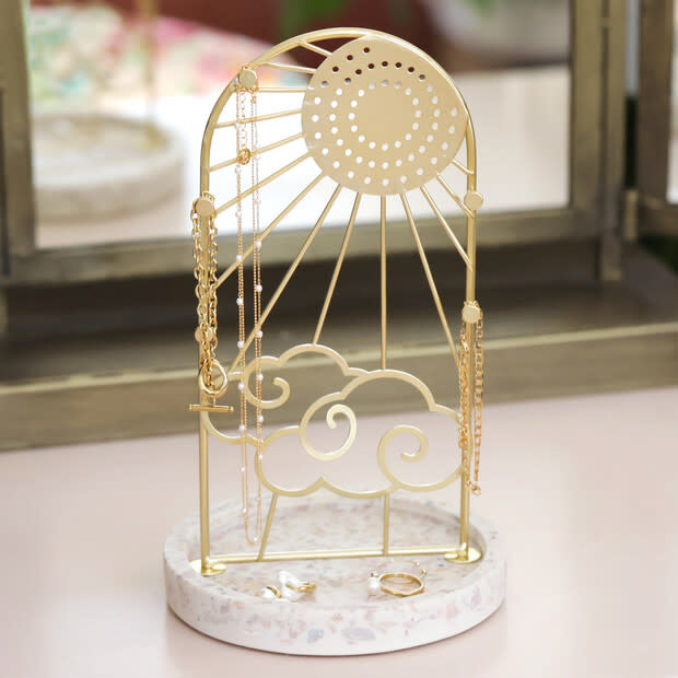 【海外配送可】【送料無料】 Sunshine Jewelry Stand with Terrazzo Base - Cleo + Kin 置物