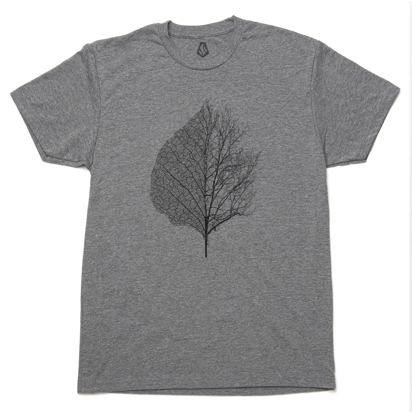 Black Lantern Leaf and Tree Men's/Unisex T-Shirt Tri-Grey