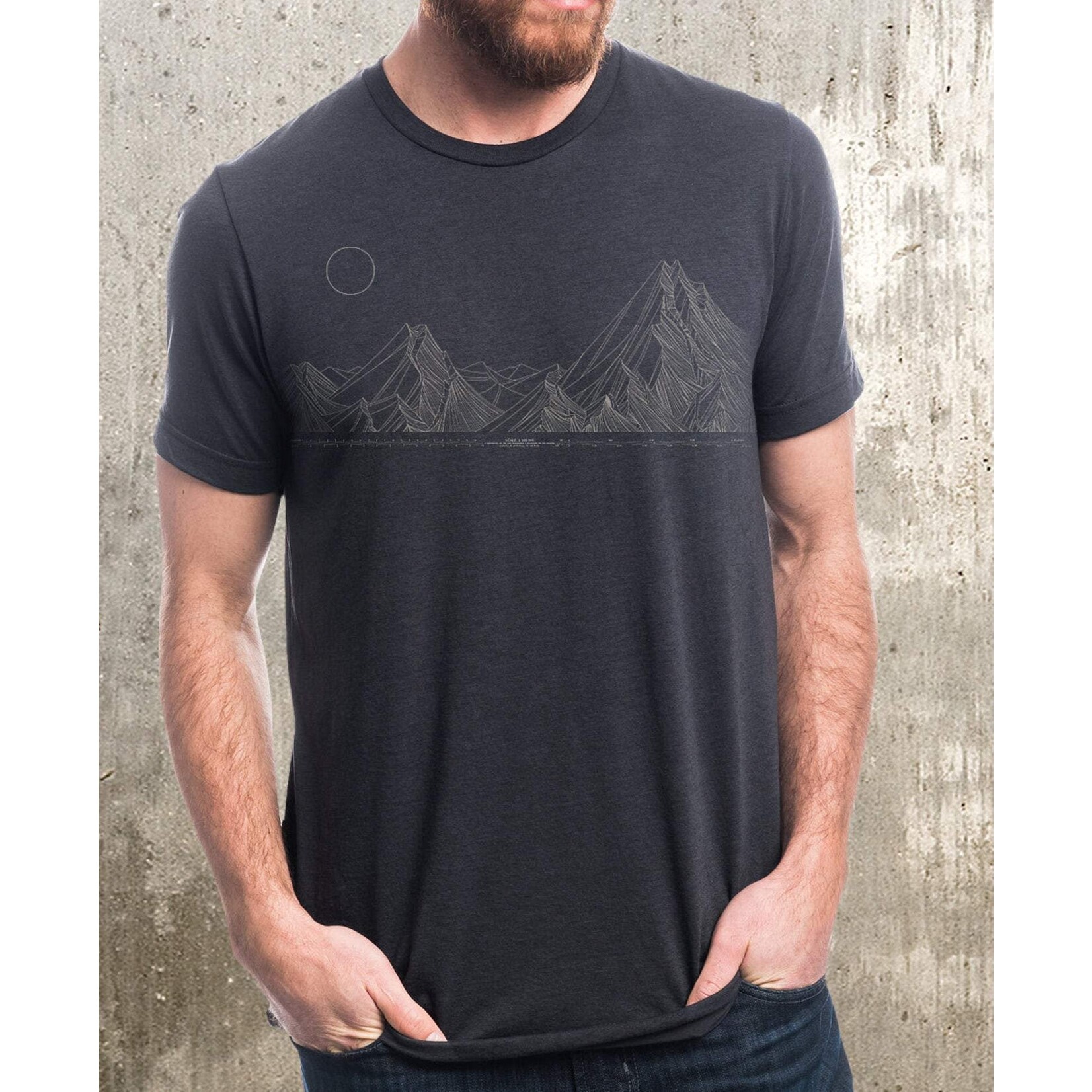 Black Lantern Mountain Range Mapping T Shirt