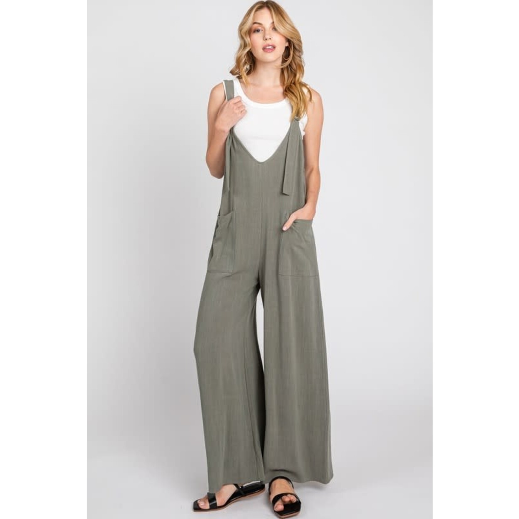 Final Touch Quinn Patch Pocket Wide Leg Jumpsuit