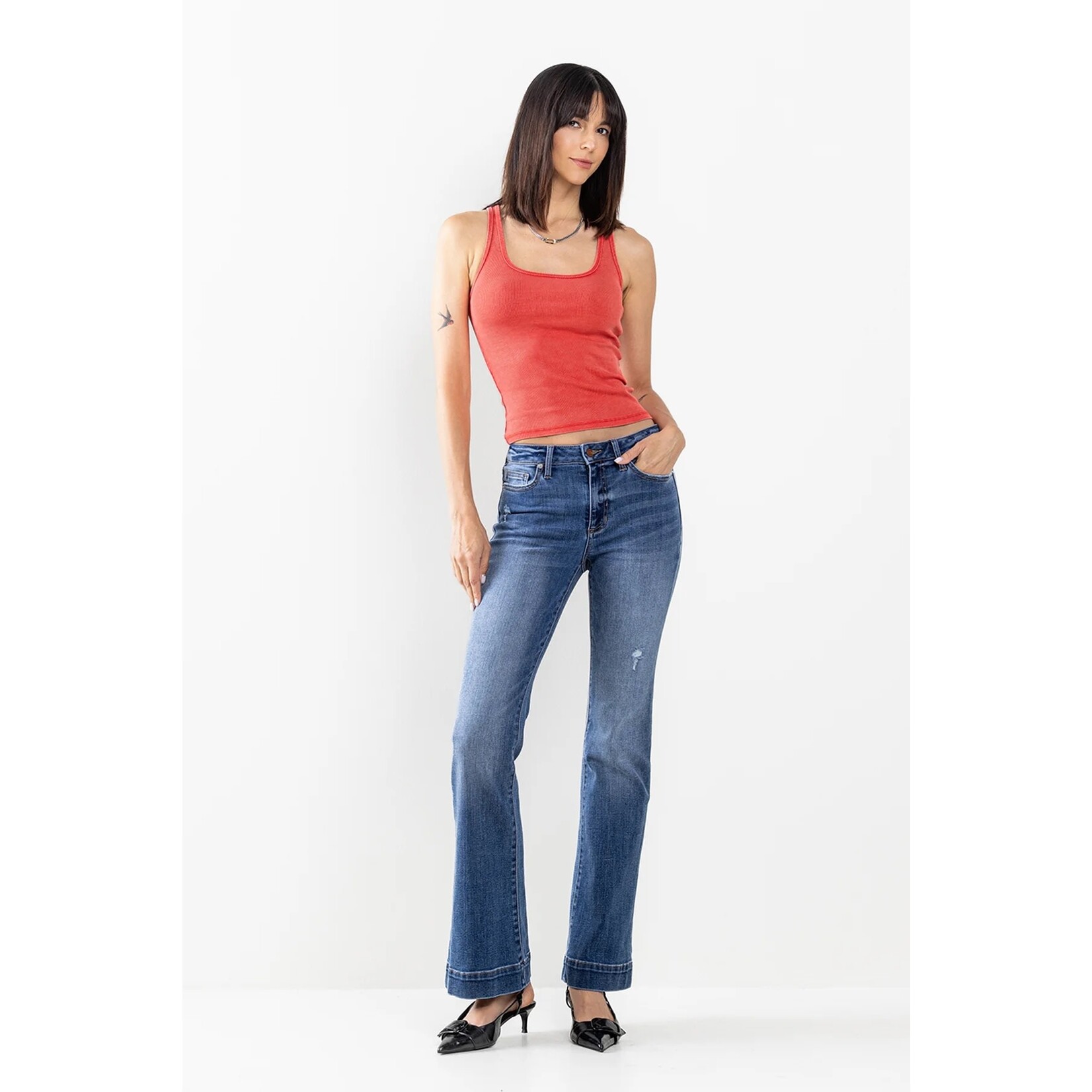 Sneak Peek Lucy Mid-Rise Bootcut Denim