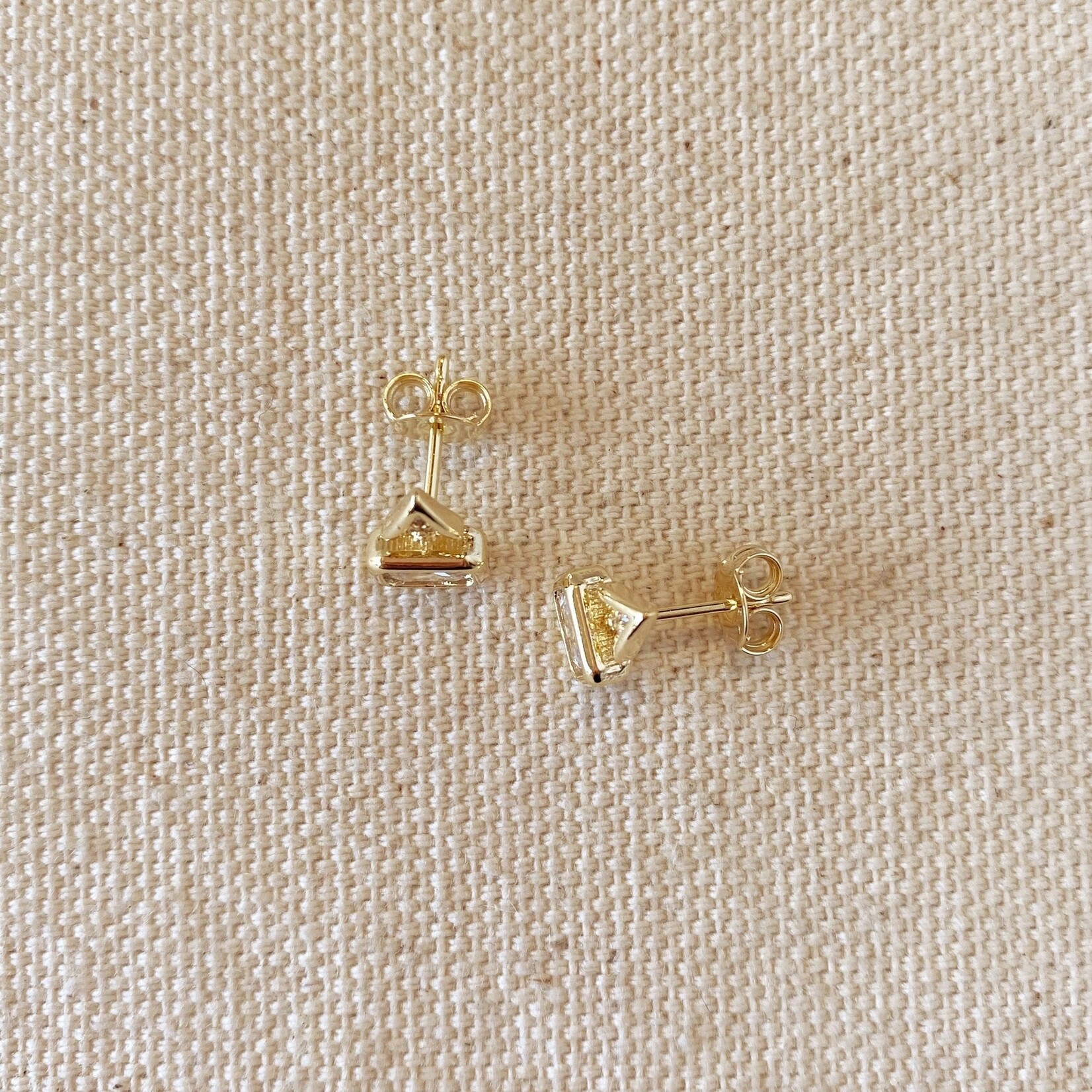 GoldFi 18k Gold Filled Geometric Stud Earrings