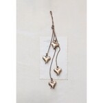 Metal Hearts on Jute Rope With Antique Brass Finish