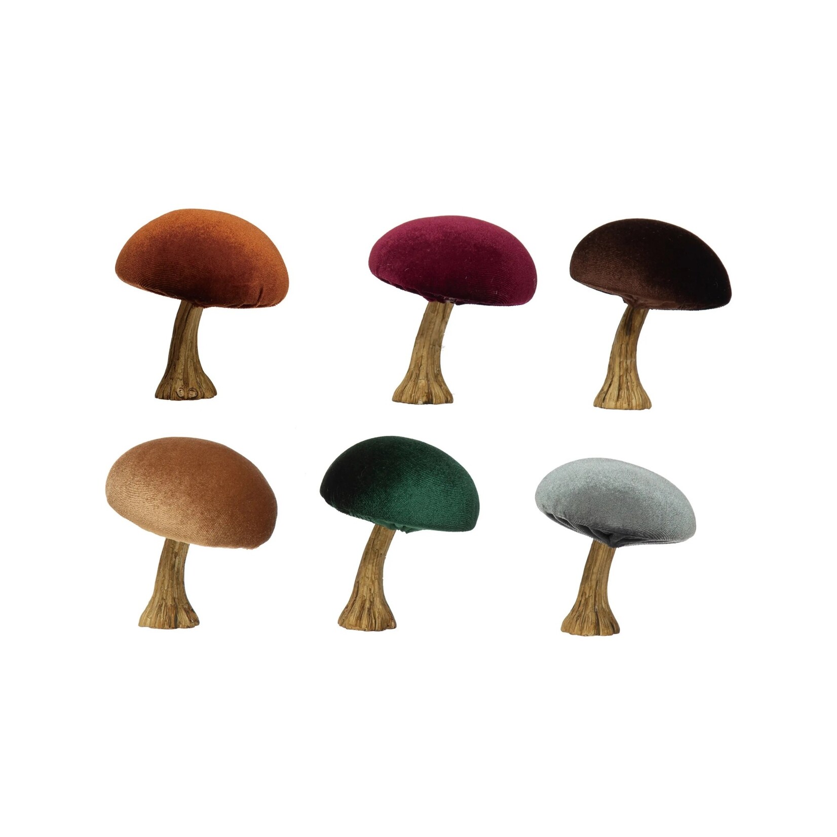 Wood + Velvet Mushroom
