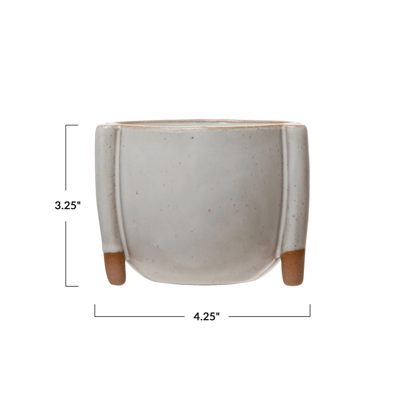 Stoneware Pot With Little Feet - Mini