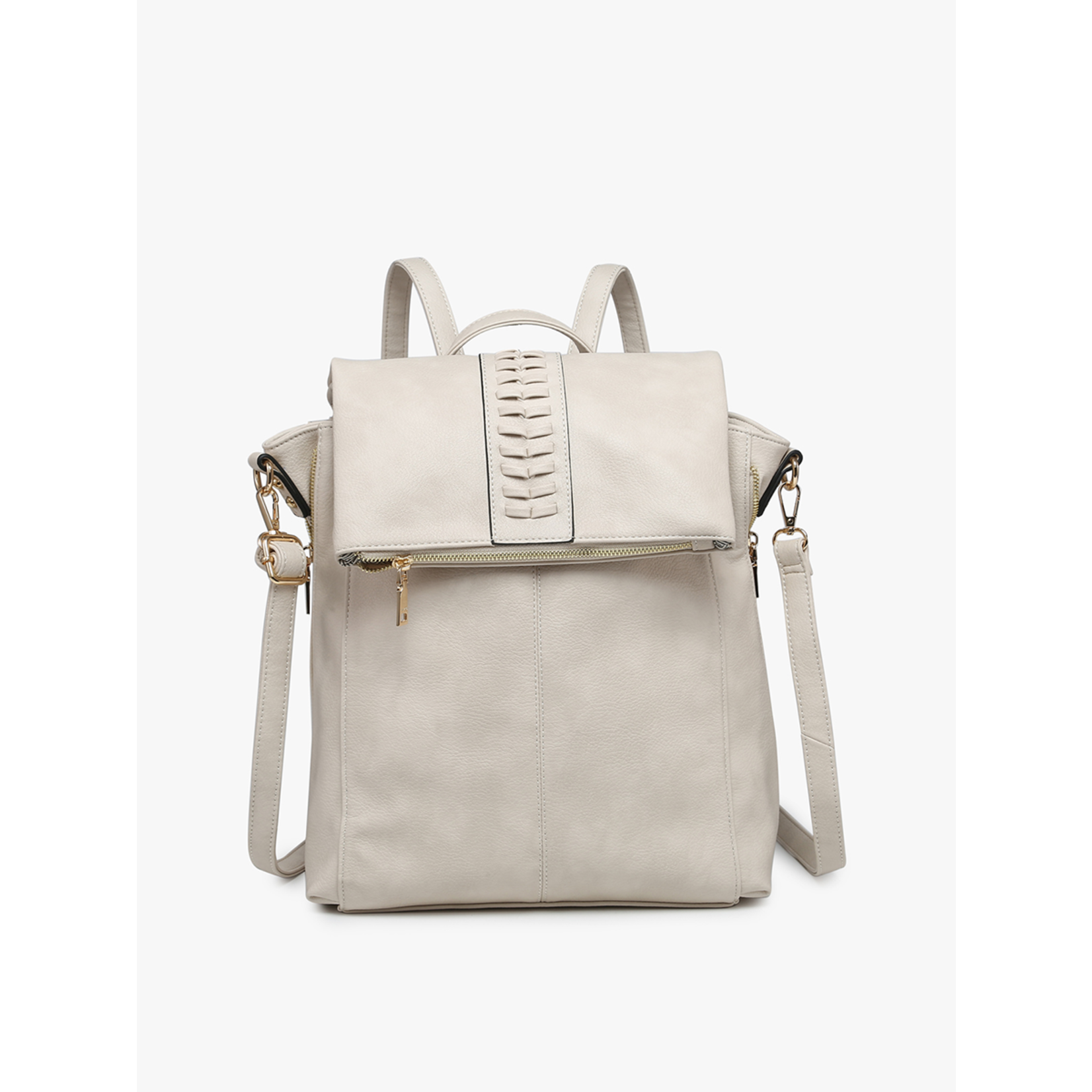 Vivian Distressed Backpack - Cream