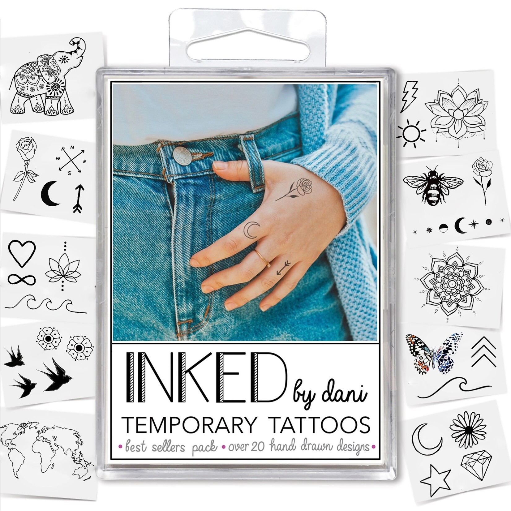 Inked By Dani Best Sellers - Temporary Tattoo Pack
