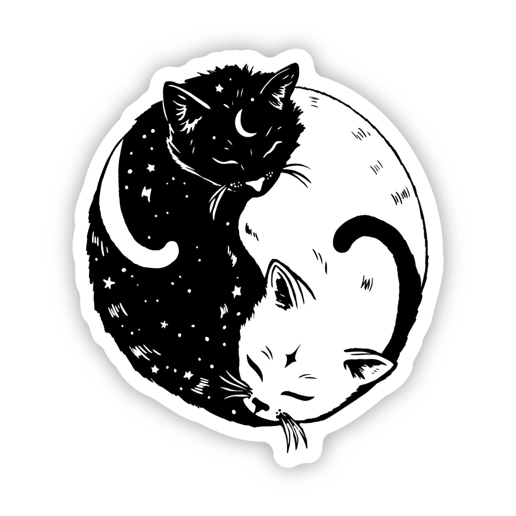 Big Moods Yin + Yang Cats - Sticker