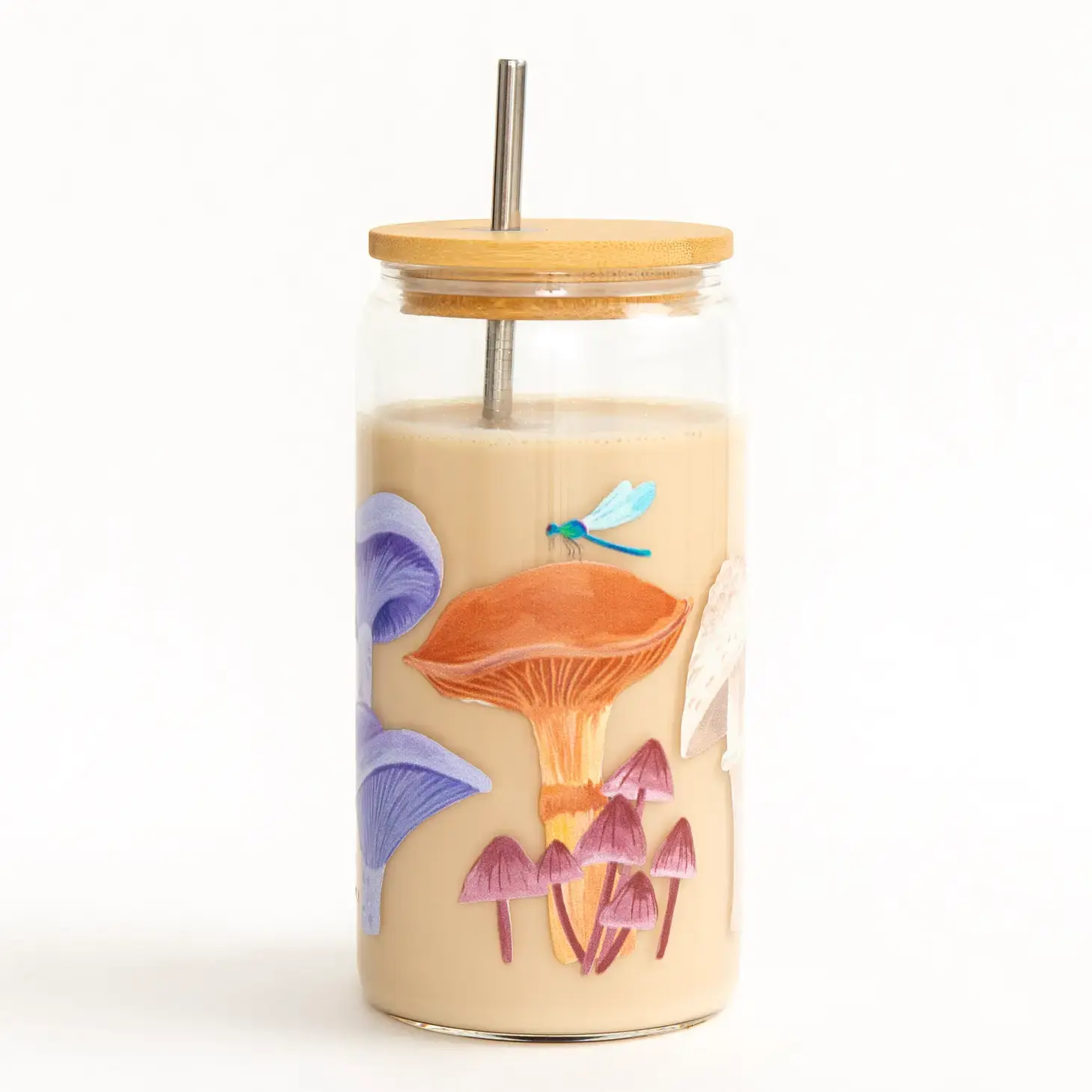 Beer Can Glass w/ Bamboo Lid - Desert - Cleo + Kin