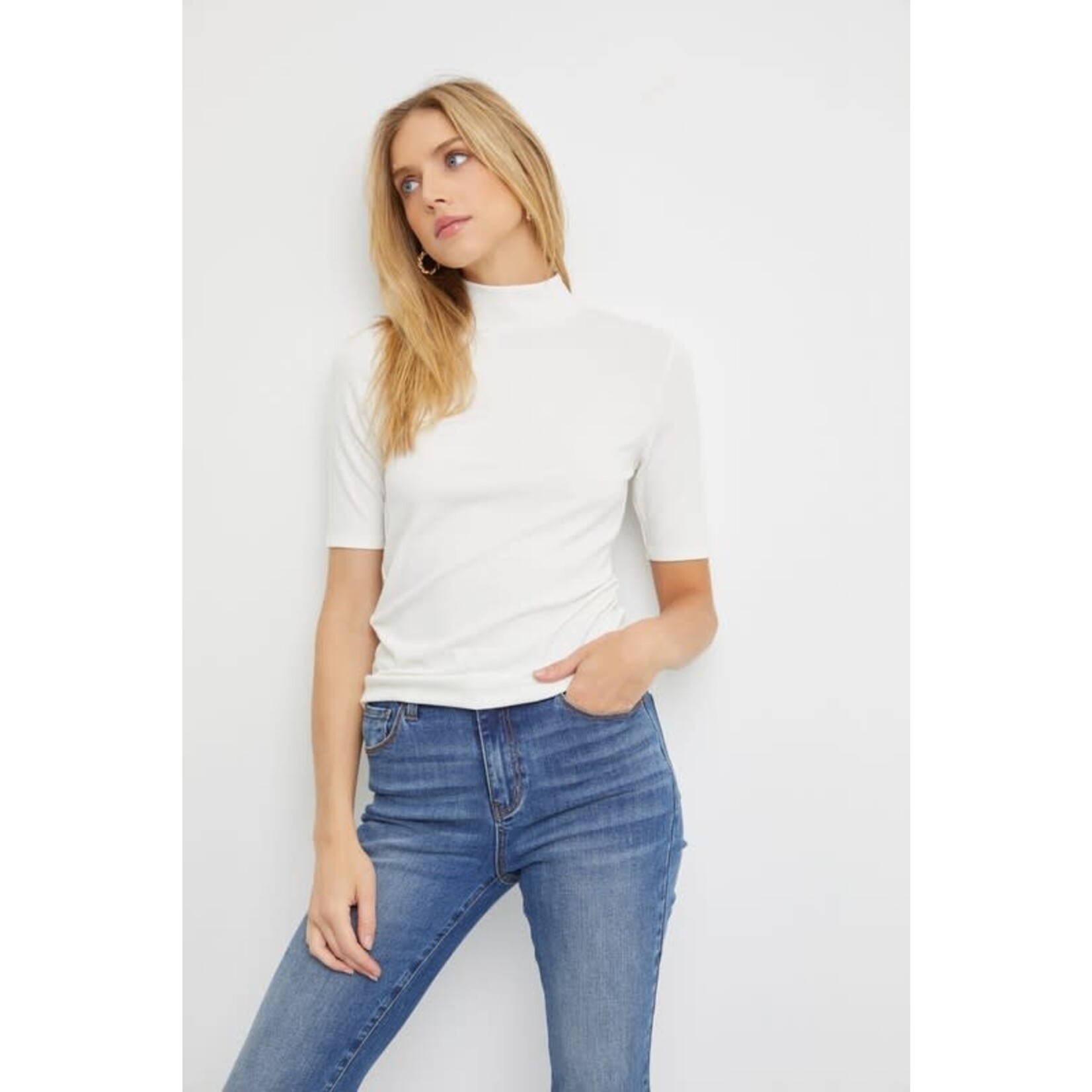 Be Cool Ruby Turtle Neck Top
