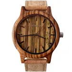 Go Wood Zebrawood Watch With Portuguese Cork Wristband