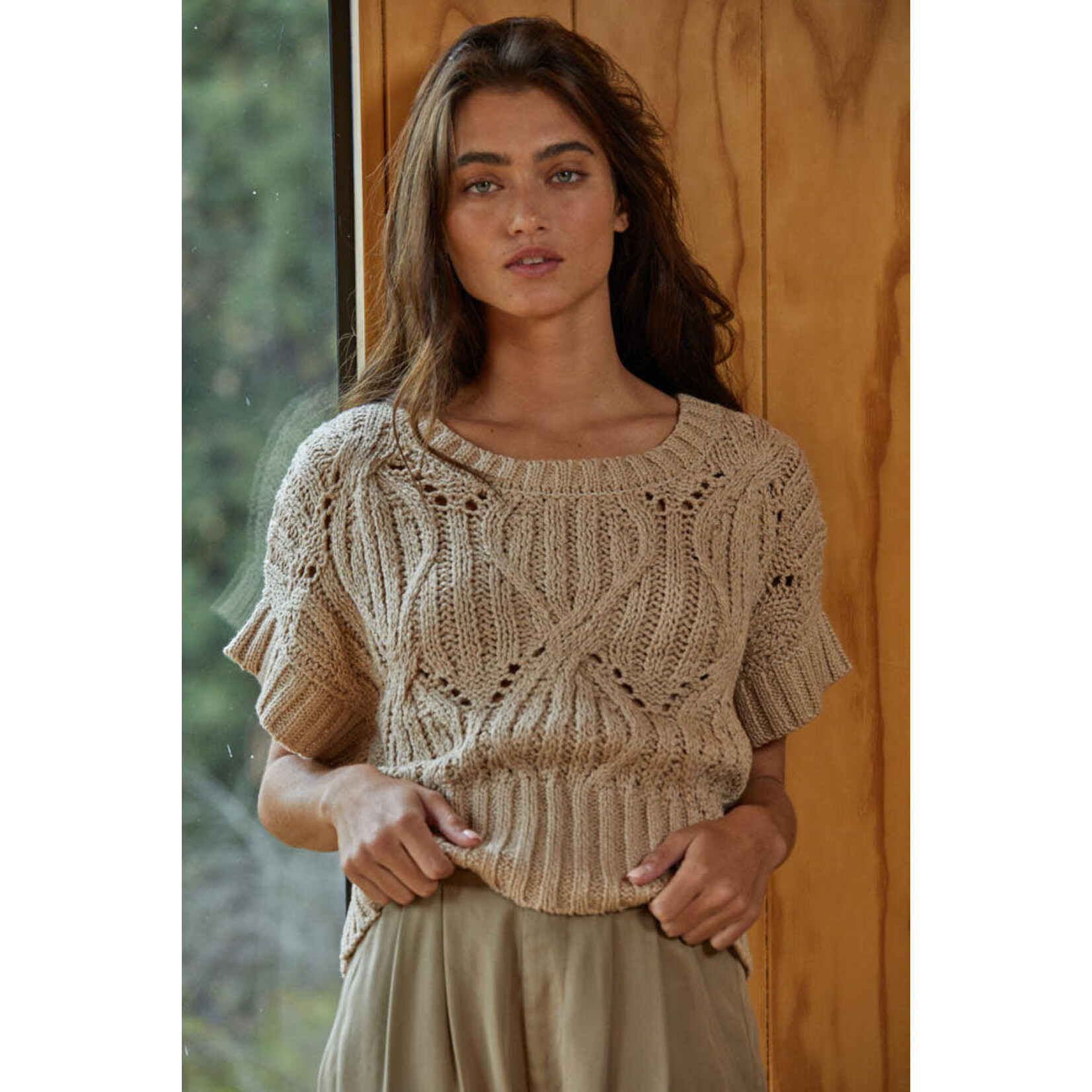 Brynne Crochet Sweater Top