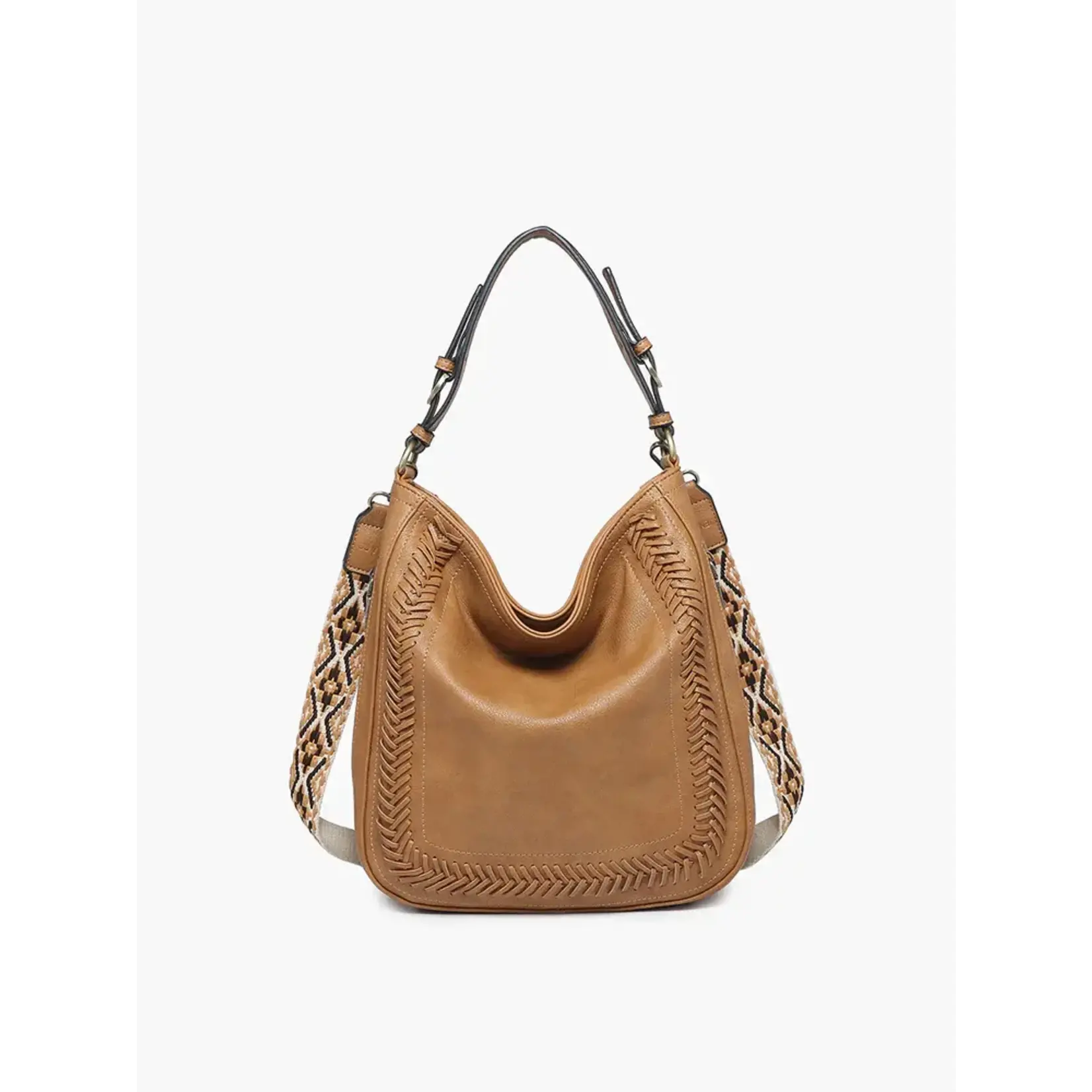 Aris Mini Whipstitch Hobo Bag with Guitar Strap -