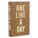 One Line A Day: Cork + Gold Embossed