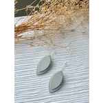 Ethereal Clay Double Leaf Textured Earrings