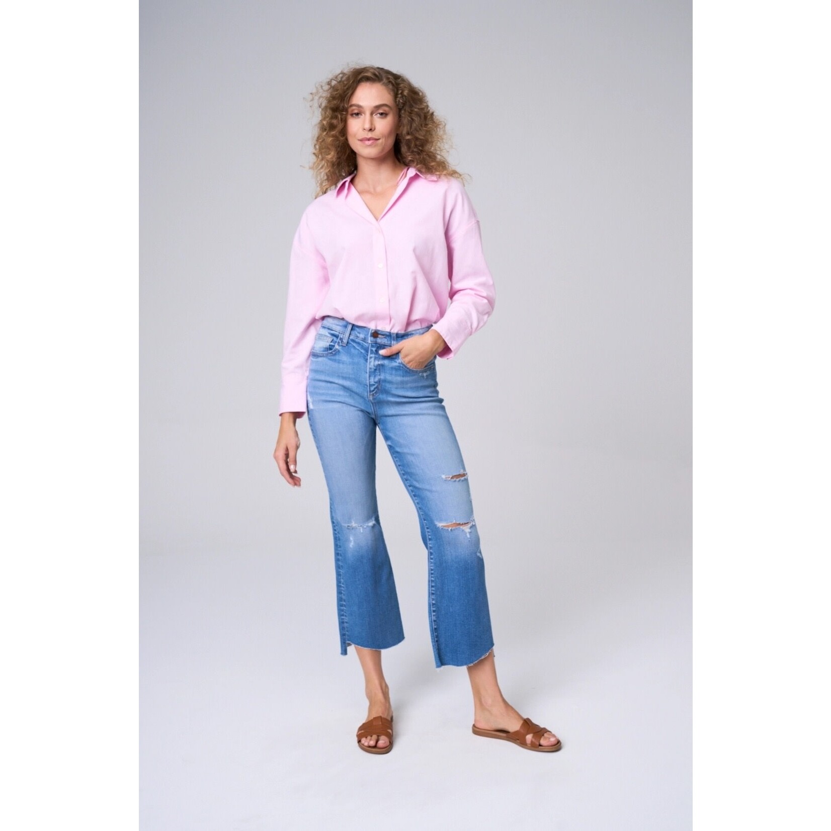 Sneak Peek Victoria High Rise Kick Flare Denim