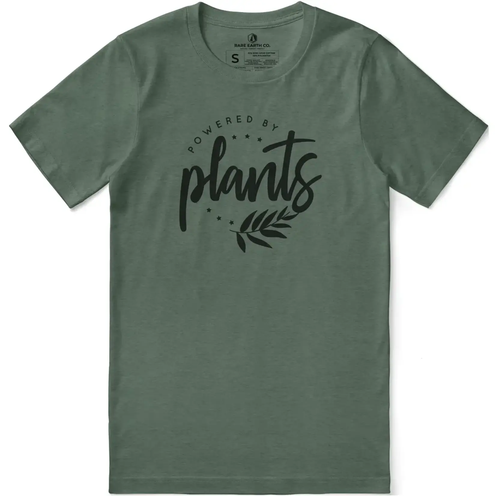 Rare Earth Co Powered By Plants T-Shirt