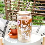 Bop Pop Pets Dog Mama Beer Can Glass