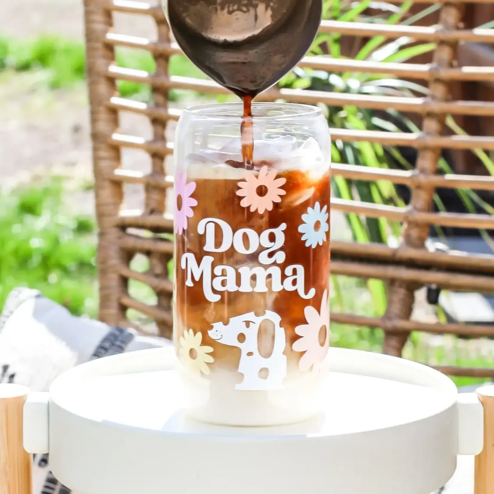 Bop Pop Pets Dog Mama Beer Can Glass