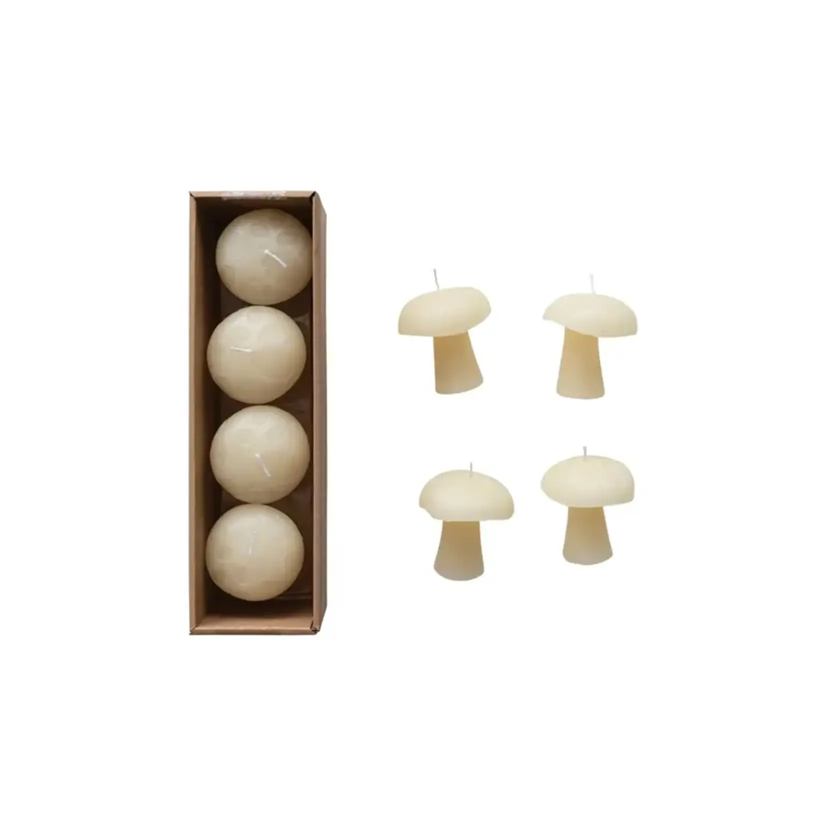 Mini Mushroom Candles - Set of 4