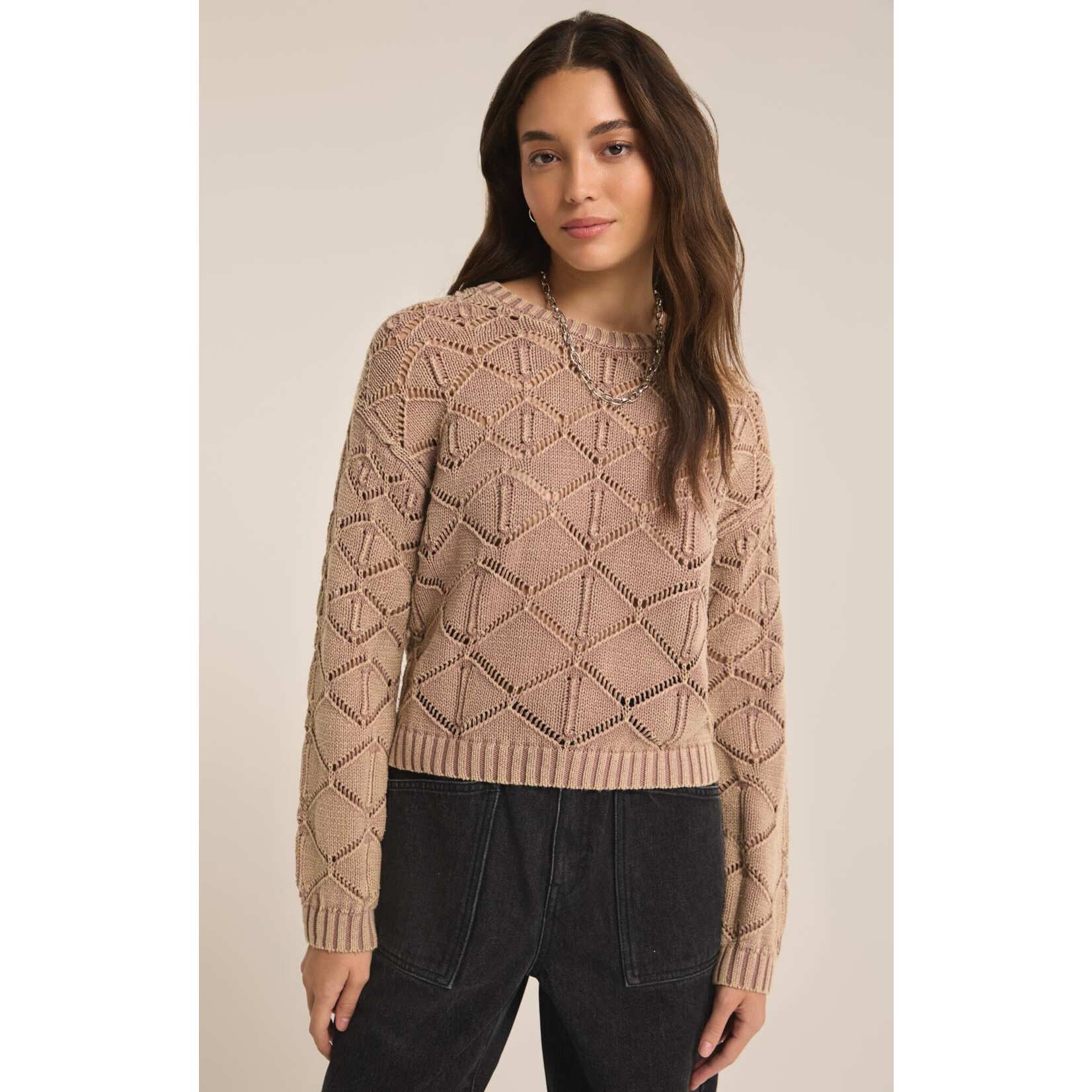 Z Supply Marie Diamond Pullover Sweater