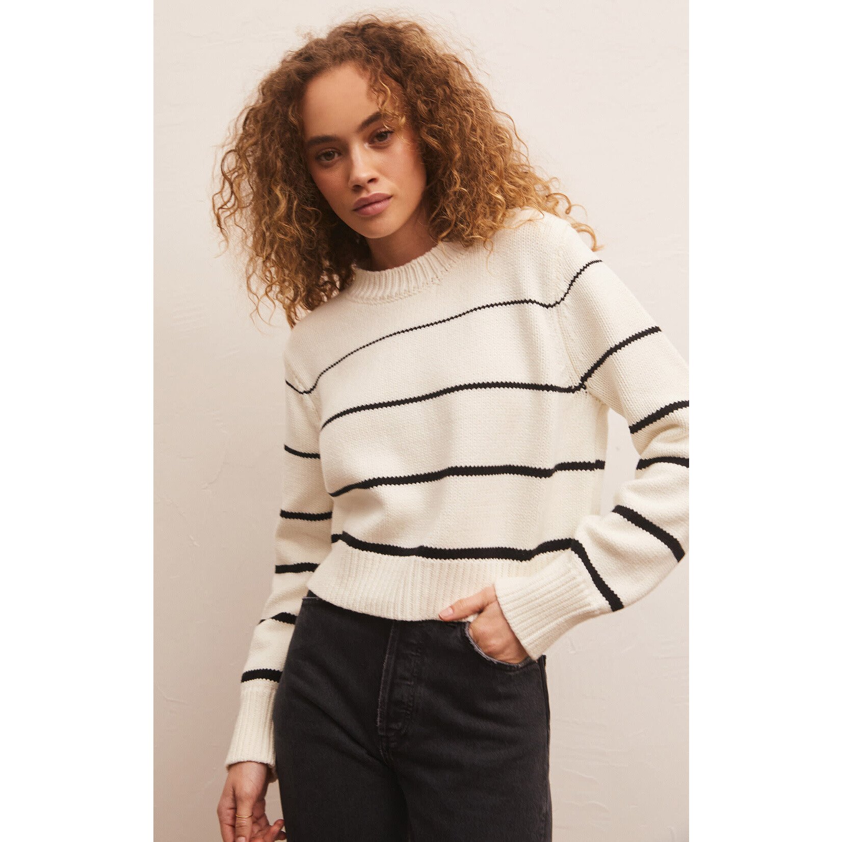 Z Supply Anastasia Stripe Crewneck Sweater