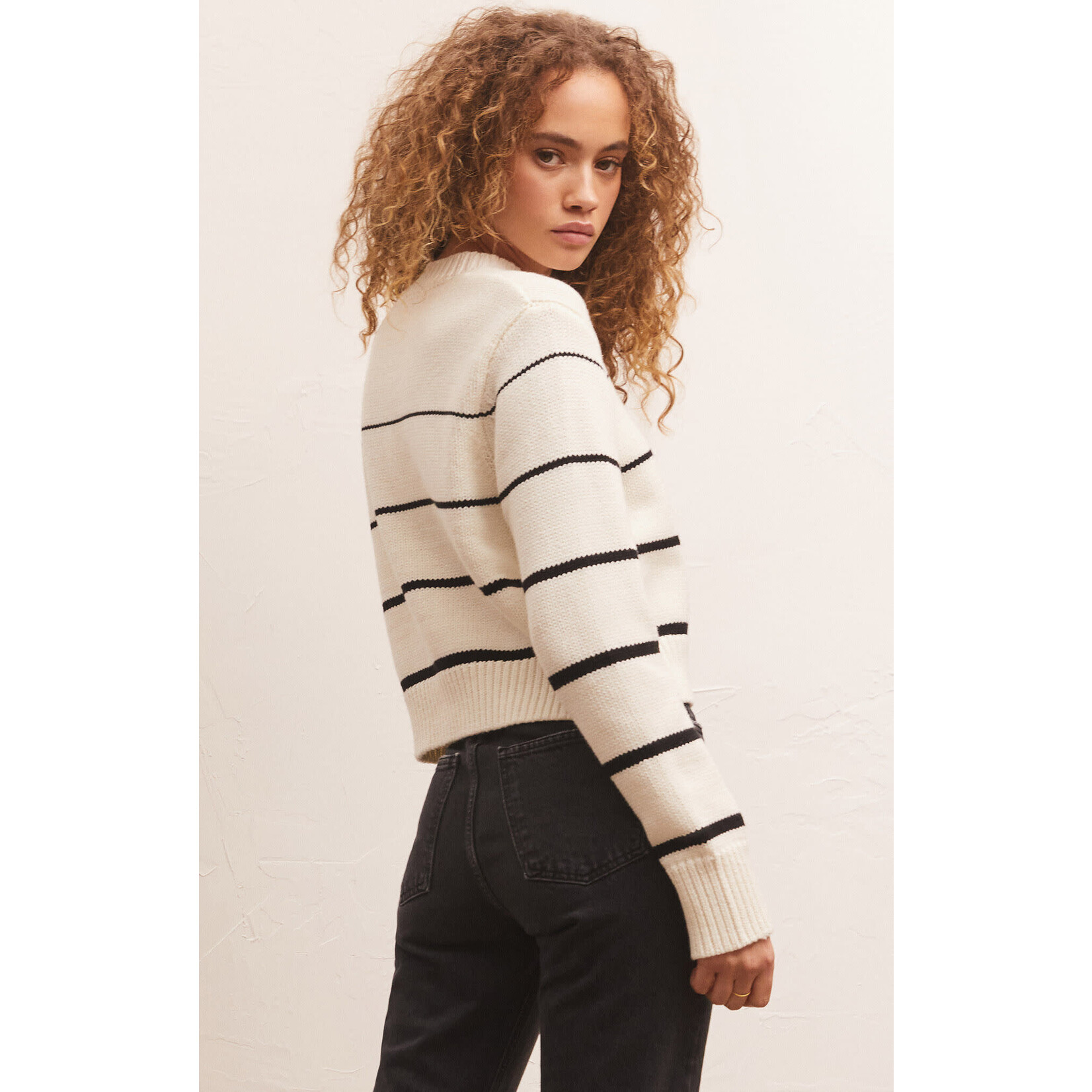 Z Supply Anastasia Stripe Crewneck Sweater