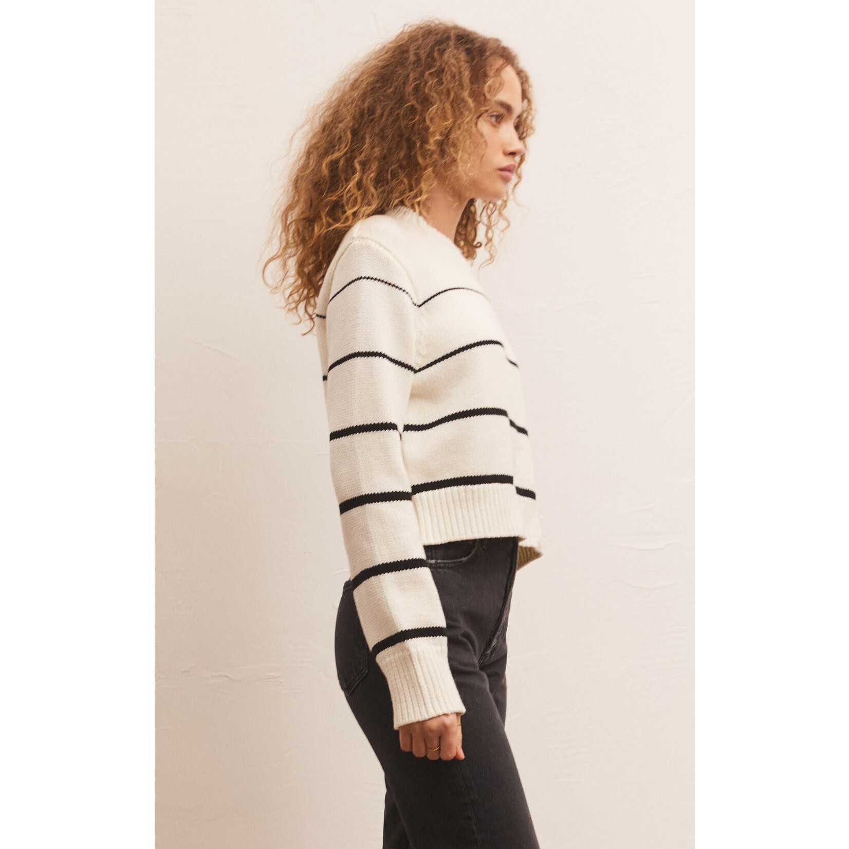 Z Supply Anastasia Stripe Crewneck Sweater